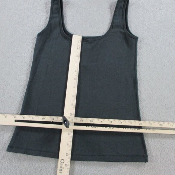 SKIMS Cotton Jersey Tank Womens Small Soot Black Casual Shirt Crop Top NWT NEW - Picture 8 of 10
